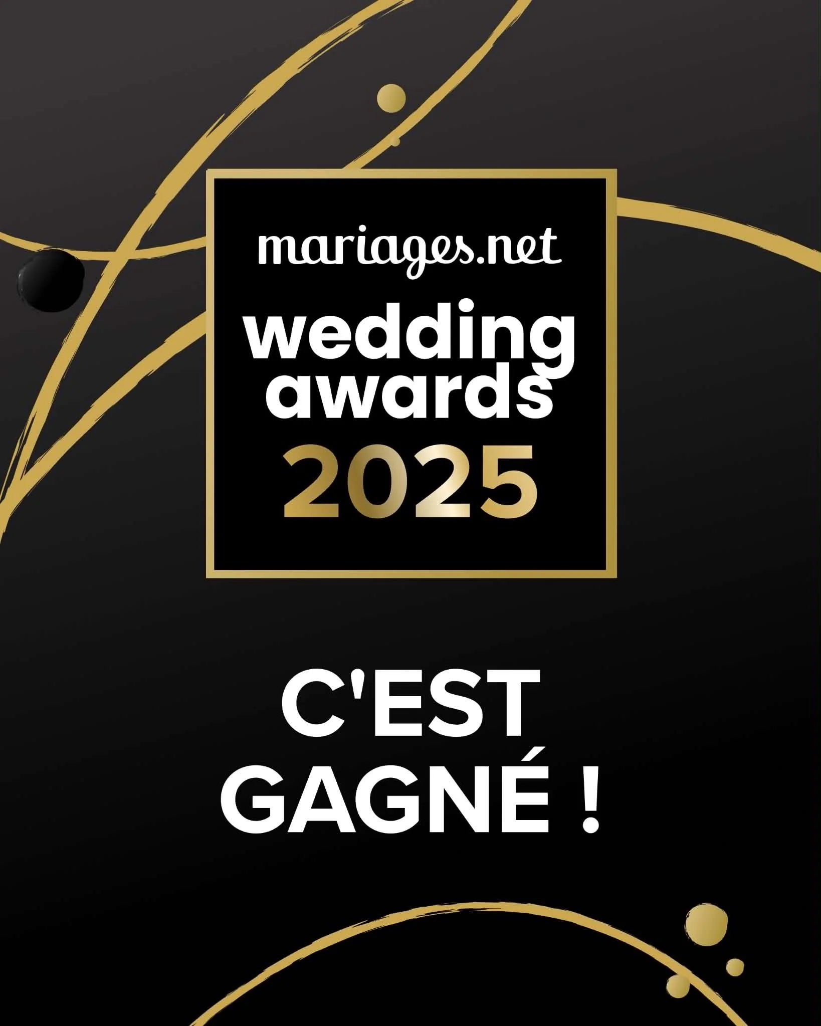 Wedding Awards 2025 Mariages.net remporté par Fun And Go Évènement